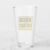 Stop handel Geel Glas (Achterkant)