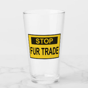 Stop handel Geel Glas