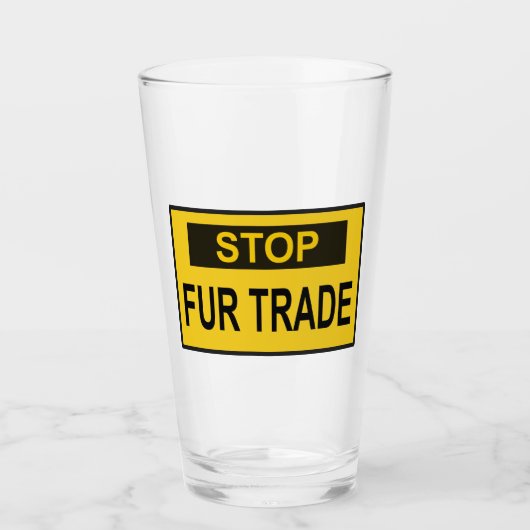 Stop handel Geel Glas (Voorkant)