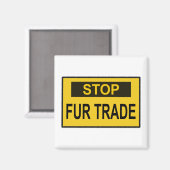 Stop handel Geel Magneet (Voorkant / Achterkant)