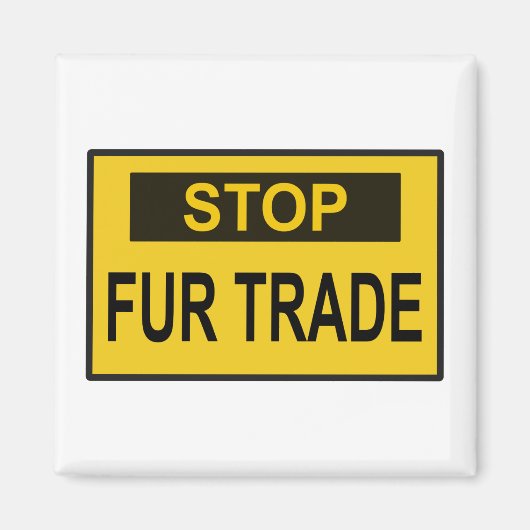 Stop handel Geel Magneet (Voorkant)