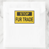 Stop handel Geel Rechthoekige Sticker (Tas)