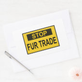 Stop handel Geel Rechthoekige Sticker (Envelop)