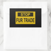 Stop handel Geel Rechthoekige Sticker (Tas)