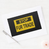 Stop handel Geel Rechthoekige Sticker (Envelop)