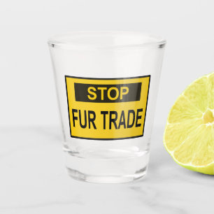Stop handel Geel Shot Glas