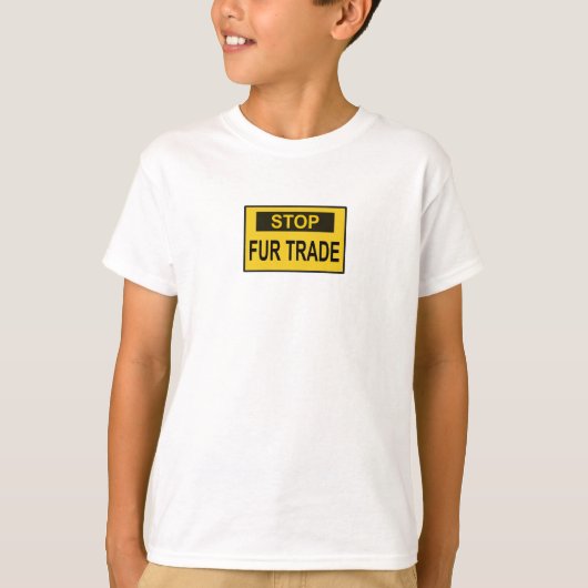Stop handel Geel T-shirt (Voorkant)