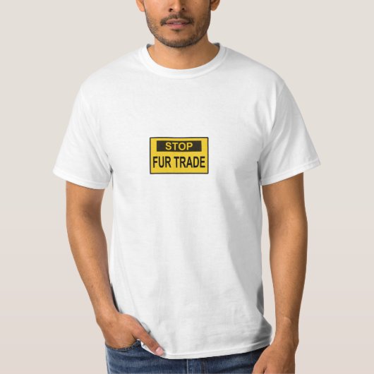 Stop handel Geel T-shirt (Voorkant)