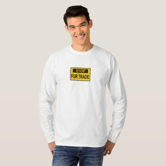 Stop handel Geel T-shirt (Voorkant volledig)