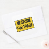 Stop handel Geel Vierkante Sticker (Envelop)