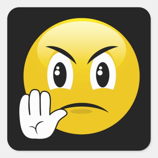 Stop Handen Emoji Vierkante Sticker (Voorkant)