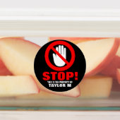 Stop Handen van waarschuwing rode zwarte douanenaa Labels (Aangebracht)