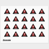 Stop Handen van waarschuwing rode zwarte douanenaa Sticker (Vel)