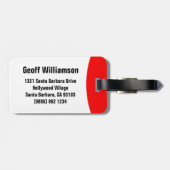 Stop Hands-off waarschuwing genaamd bagagelabel (Achterkant horizontaal)