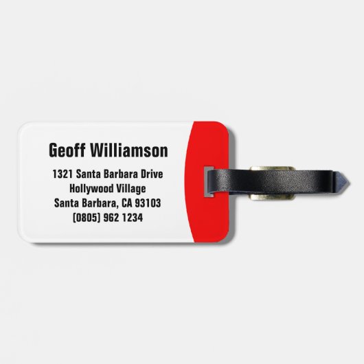 Stop Hands-off waarschuwing genaamd bagagelabel (Achterkant horizontaal)