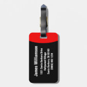 Stop Hands-off waarschuwing genaamd bagagelabel (Achterkant verticaal)