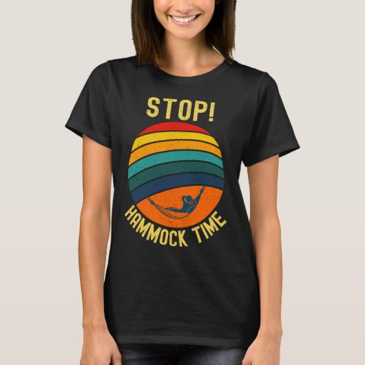 Stop hangmat tijd 90s Humor T-shirt (Voorkant)