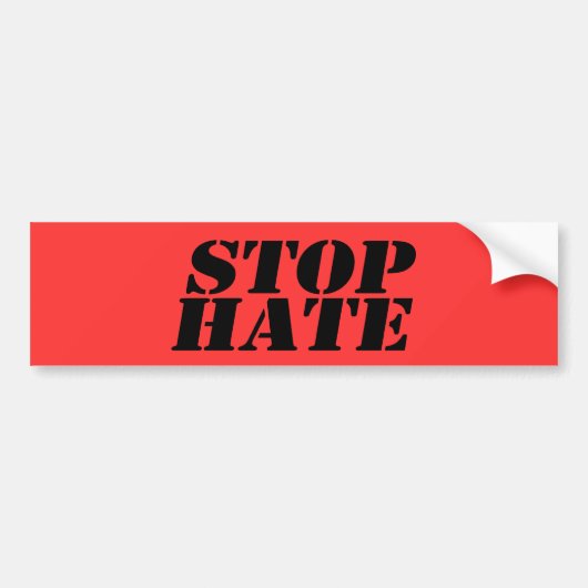 Stop Hate Bumpersticker (Voorkant)