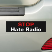 STOP Hate Radio Bumpersticker (Op auto)