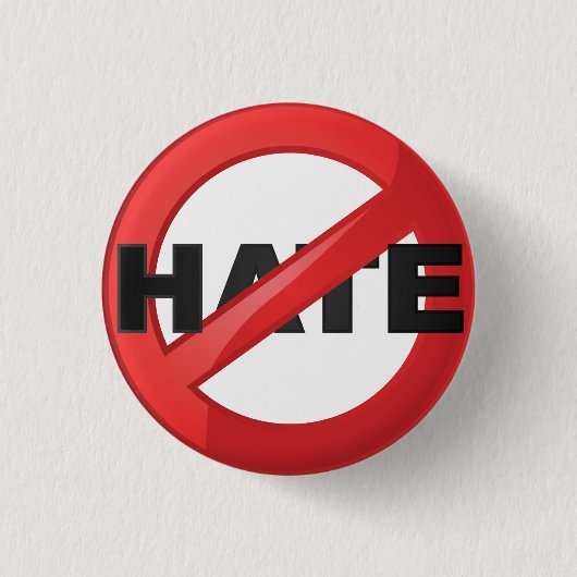 Stop Hate Ronde Button 3,2 Cm (Voorkant)