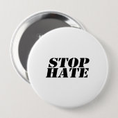 Stop Hate Ronde Button 4,0 Cm (Voorkant /achterkant)