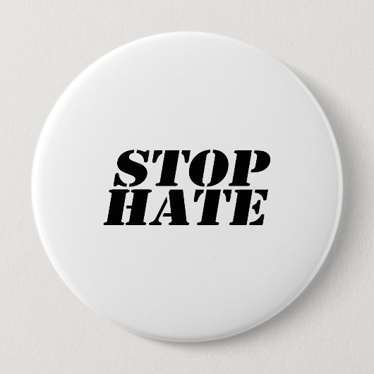 Stop Hate Ronde Button 4,0 Cm (Voorkant)