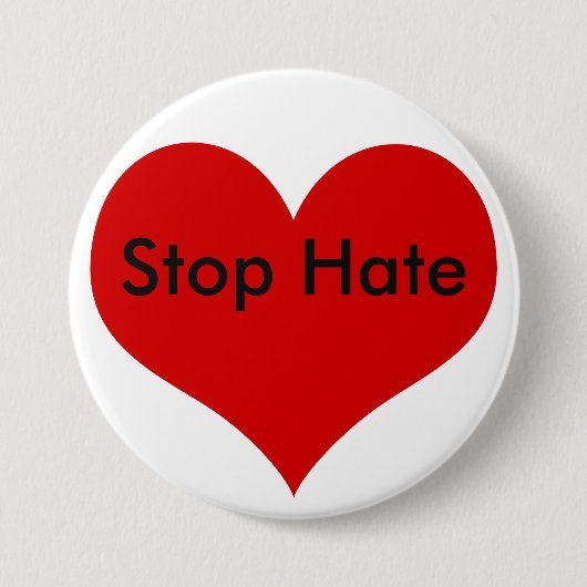 Stop Hate Ronde Button 7,6 Cm (Voorkant)