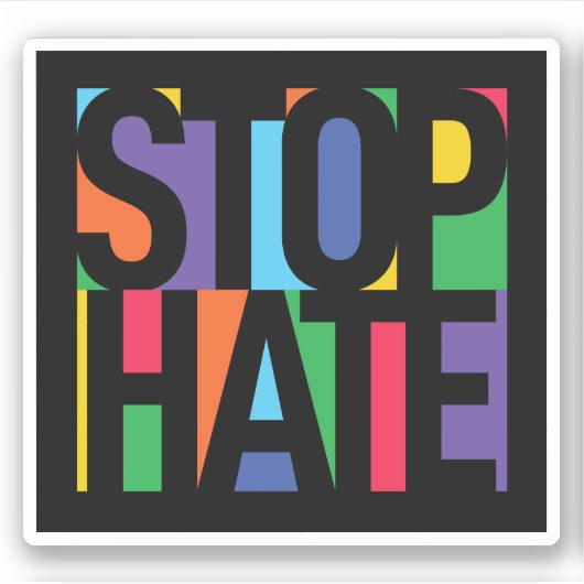 Stop Hate Sticker (Voorkant)