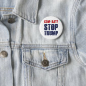 Stop Hate Stop Trump Ronde Button 5,7 Cm (In situ)