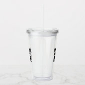 Stop Hate, zwart helder Acryl Drinkbeker (Rechts)