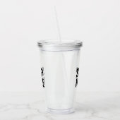 Stop Hate, zwart helder Acryl Drinkbeker (Links)