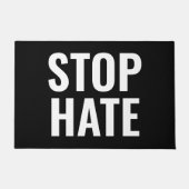 Stop Hate, zwart wit teken Deurmat (Voorkant)