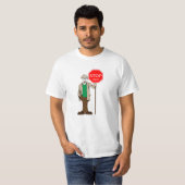 Stop hebzucht t-shirt (Voorkant volledig)