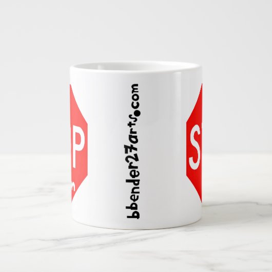 STOP hem Grote Koffiekop (Voorkant)