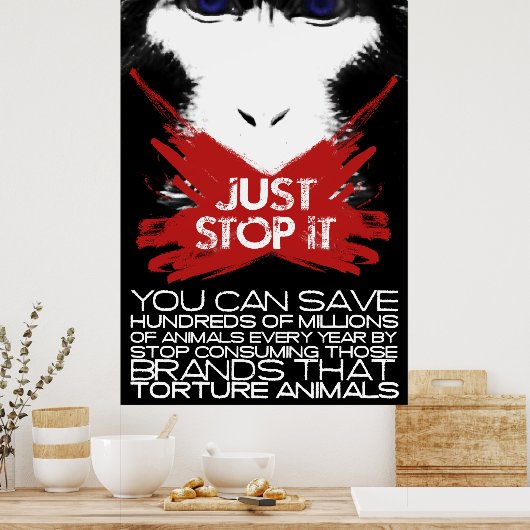 STOP HET ALLEEN POSTER (Keuken)