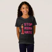Stop het Aziatische Shirt van de Hate voor meisjes (Voorkant volledig)