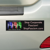 Stop het bedrijfsfascisme! Bumber Sticker (Op auto)