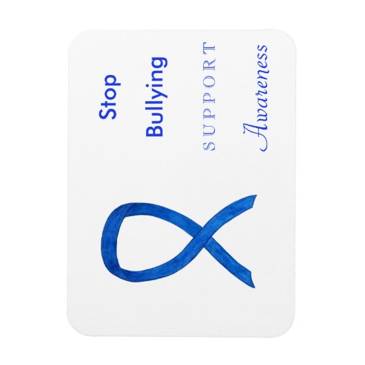 Stop het Bullying Awareness Ribbon Custom Magnets Magneet (Verticaal)