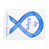 Stop het Bullying Awareness Ribbon Gepersonaliseer Magneet (Horizontaal)