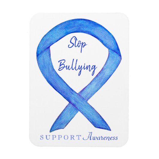 Stop het Bullying Awareness Ribbon Gepersonaliseer Magneet (Verticaal)