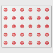 Stop het Corona-virus Houd uw afstand Cadeaupapier (Vlak)