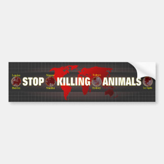 Stop het doden van dieren bumpersticker