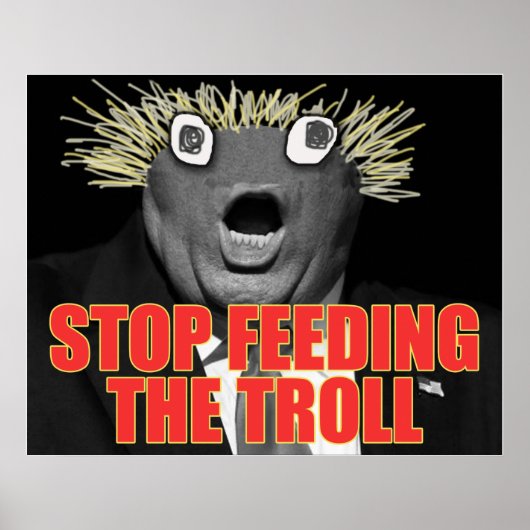 Stop het eten van de trol poster (Voorkant)