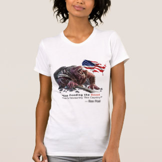 Stop het eten van het T-shirt beest Vrouw
