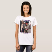 Stop het fascisme dat de democratie verdedigt t-shirt (Voorkant volledig)