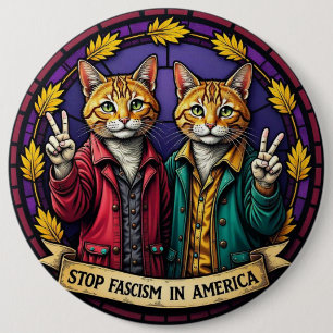 Stop het fascisme in Amerika Ronde Button 6,0 Cm
