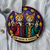 Stop het fascisme in Amerika Ronde Button 6,0 Cm (In situ)