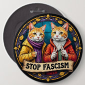 Stop het fascisme in Amerika Ronde Button 6,0 Cm (Voorkant /achterkant)