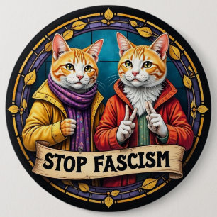 Stop het fascisme in Amerika Ronde Button 6,0 Cm
