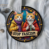 Stop het fascisme in Amerika Ronde Button 6,0 Cm (In situ)